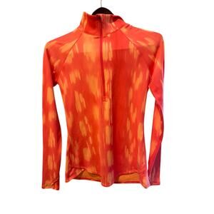 Women’s Under Armour Orange Half Zip Running Shirt. Size Small